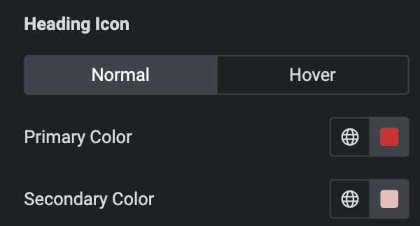 Advanced Heading: Heading Icon Style(Normal) Settings