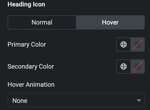 Advanced Heading: Heading Icon Style(Hover) Settings