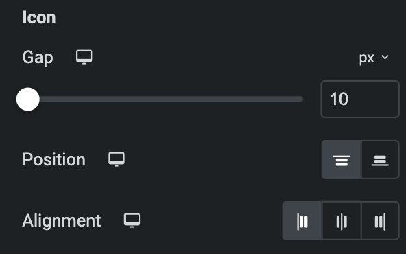 Advanced List: Icon Settings