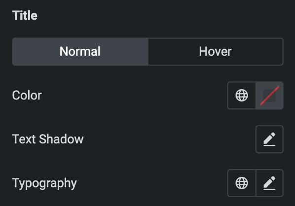 Advanced List: Title Style Settings