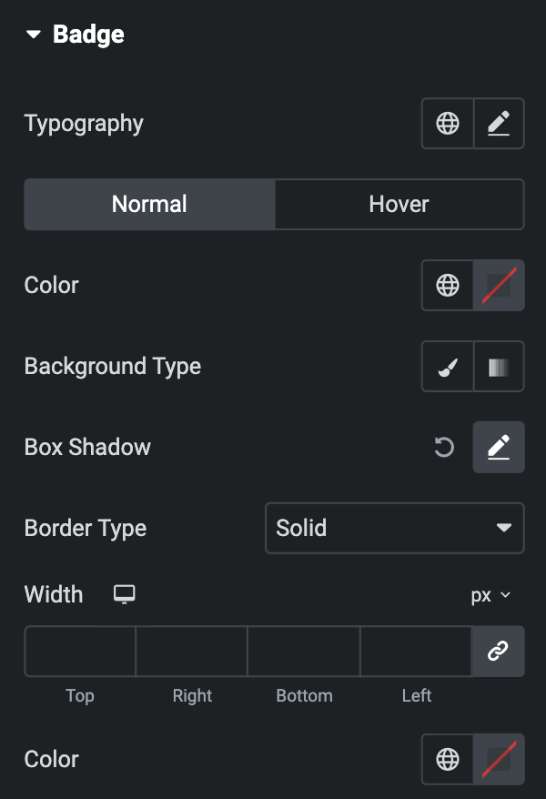 Advanced List: Badge Style Settings(Normal)