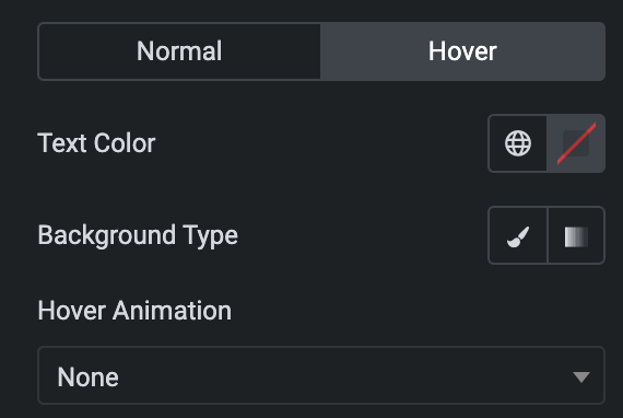 Image Accordion: Button Style Settings(Hover)