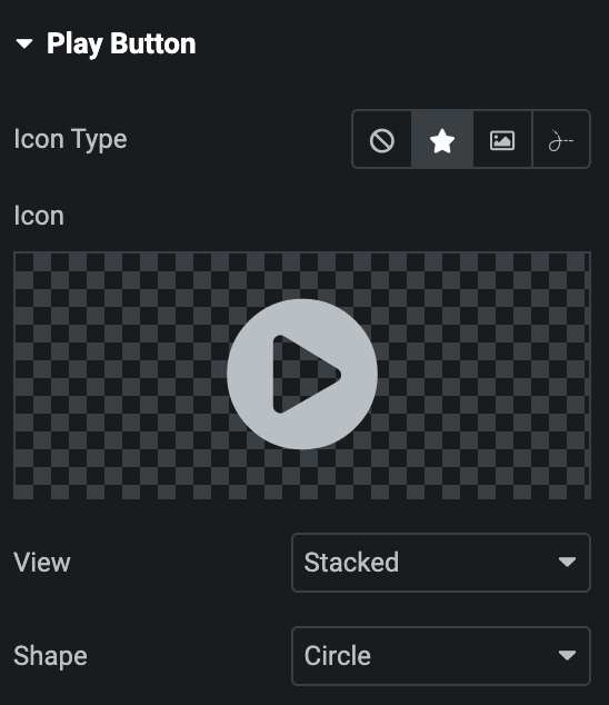Video Box: Play Button Icon Settings