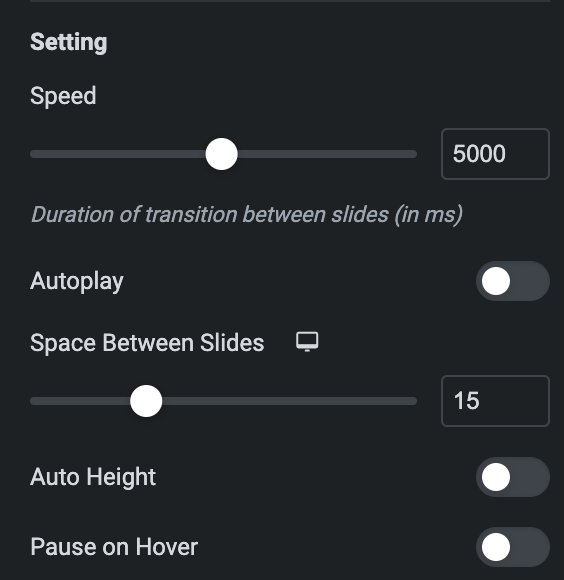 Instagram Feed: Carousel Settings