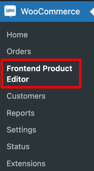 WooCommerce: Frontend Product Editor Option