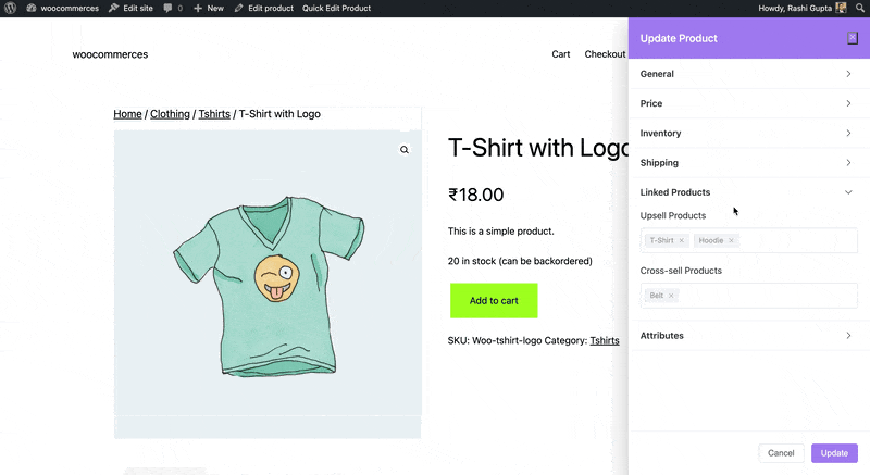 Frontend Product Editor: Linked Products Settings(Upsell & Cross-Sell)