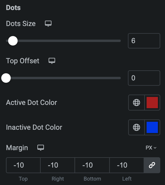 Instagram Feed: Carousel Pagination Style Settings(Dots)